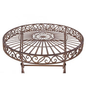 Table en métal brun rustique Melanie