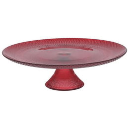 Support Verre Rouge 21 Cm X H 9 Cm Verre Rouge