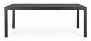 Table d'extérieur HILDE en aluminium Anthracite Extensible 200-300x100x h75 cm