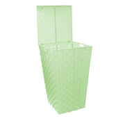 Panier carré en polyester vert clair cm33x33h53