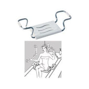 Siège pour baignoire réglable pour désactivé en aluminium blanc 19x26x65,5 cm