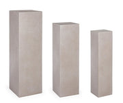 Set de 3 colonnes carrées, gris tourterelle Salon de jardin Melange