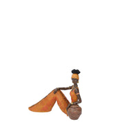 Statue céramique femme africaine assise cm21x10,5h16,5