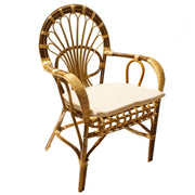 Fauteuil semelle rotin avec coussin cm 62 x 65 x h44 - 62-90