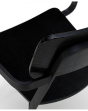 4x Chaise en bois laqué - Woody tête de table