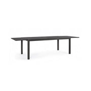 Table d'extérieur HILDE en aluminium Anthracite Extensible 200-300x100x h75 cm
