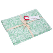 Nappe rectangulaire flore jacquard vert sauge cm140x240