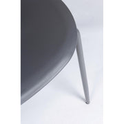 Chaise d'attente de bureau en plastique gris