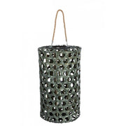 Lanterne hexagonale verte en bois