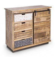 Buffet 1 porte 4 tiroirs Tudor cm 90 x 35 x 85 h