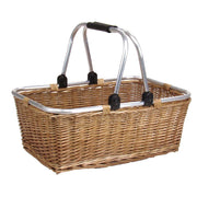 Panier en osier gr cm50x32h20 avec poignées mobiles - sans doublure