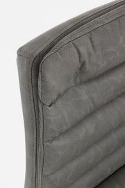 Tabouret de bar gris foncé Connor en éco-cuir vintage