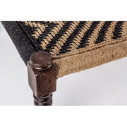 Banc en bois ethnique Black Khat Tamil 176x86x H46 cm