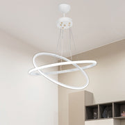 Lampe à suspension Muso deux anneaux blancs Led MDL4438