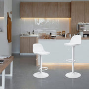 Tabouret blanc entièrement réglable 36x40x85 cm