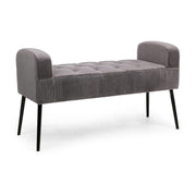Banc de velours gris de style design