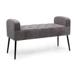 Banc de velours gris de style design