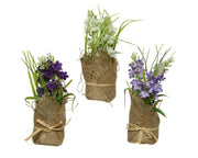 Fleurs artificielles en polyester assorti avec ruban