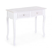 Console Shabby en MDF avec deux tiroirs Blanc CHARELENE L 90x40x h78 cm