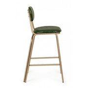 Tabouret de bar vintage Addy vert foncé 41x51x100h cm