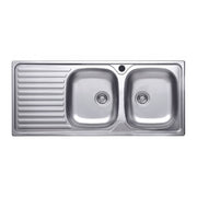 Evier 116x50 SA138 2 bacs et égouttoir gauche