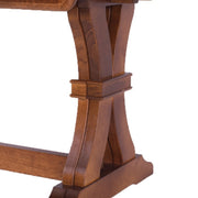 Table rectangulaire extensible en bois massif couleur noyer 85x180 - 360xh79 cm