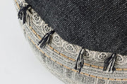 TILAK Pouf coton style ethnique Alaska diamètre 50x h35 cm