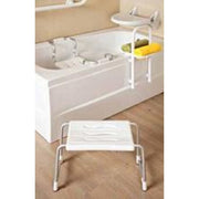 Tabouret de bain antidérapant pour personnes handicapées, blanc