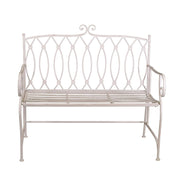 Banc externe Metal blanc ragusa blanc cm 104x 55 x h90