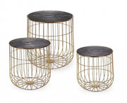 Set de 3 Tables Basses Conteneurs Design Mariam