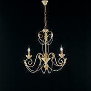 Chandelier de fer irous Decape Golstones Damas Damas trois lumières 47x H60 cm