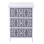 Commode Gianna blanc gris 3 tiroirs cm40x29h58