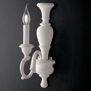 Applique murale blanche en bois Shabby une lumière 21x h40 cm