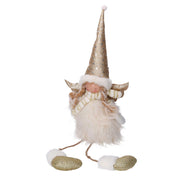 Ange assis en tissu doré cm24x13h70