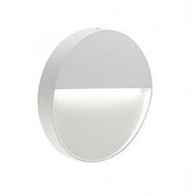 Applique ronde en aluminium moulé avec diffuseur satiné - 3W - Lumière chaude - IP65 blanc