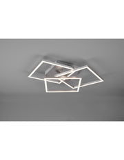 Plafoniera 3 Quadrati Orientabili Led Dimmer Mobile Nichel Trio Lighting