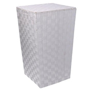 Panier en polyester blanc doublé carré cm33x33h53
