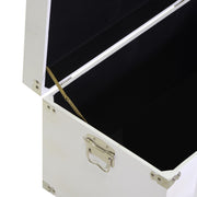 Coffre en bois 1-3 blanc rectangulaire