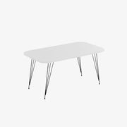 Table rectangulaire rectangulaire noire et pattes noires