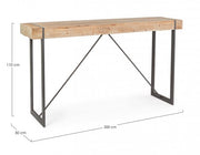 Table de bar en acier avec plateau en sapin iegno GARRETT 200x50x h110 cm