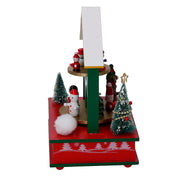 Boîte à musique en bois maison verte cm12x17h22