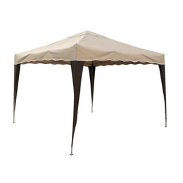 Gazebo jardin pliant portable beige 3 x 3 mt