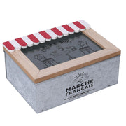 Boîte en bois bistrot rectangulaire cm19x14h8,5
