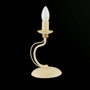 Lampe de table en fer Decape Ivoire avec finition Or une lumière 17x h27 cm