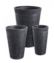 Set de 3 grands vases graffiti noirs
