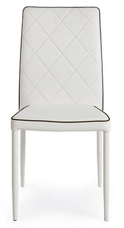 Chaise Achille avec structure en acier blanc