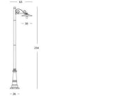 Structure en aluminium moulé sous pression peint en blanc pour lampes à économie d'énergie graphite