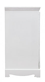 Buffet en MDF deux portes quatre tiroirs Bianca BLANC 100x40x h80 cm