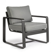 Fauteuil de jardin en aluminium Anthracite MERRIGAN YK13 74x78x h84 cm