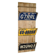 Boîte aux lettres en bois avec 3 tiroirs cm30x81x13